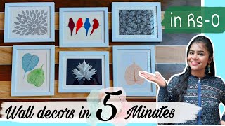 5 Minute Wall Decor in Rs0  Easy DIY Wall decors  Best Out Of Waste [upl. by Bernita]