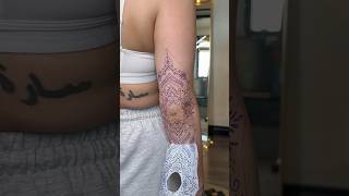 Ornamental Elbow Tattoo 🖤 tattoo tattooartist girltattoos inked [upl. by Anabella922]