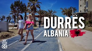 Tour of Durrës Beach Promenade  Durrës Albania 🇦🇱 [upl. by Braeunig]