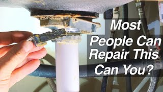 How to Replace A Kitchen Sink Strainer Drain Install DIY New Homeowner [upl. by Naiviv]