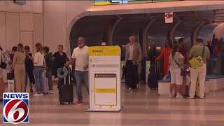 South Floridians hop on Brightline to Orlando to escape flash floods [upl. by Paulita]