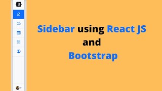 Sidebar using React JS [upl. by Elsi]