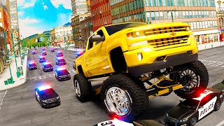 100 Craziest Lifted Vehicles Destroy Cops in GTA 5 RP [upl. by Natascha]