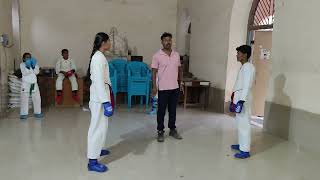 SANKITA VS BHANUDAS  KARATE FIGHT PRACTICE1 [upl. by Lissie]