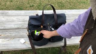 Filson tin cloth Navy 24 hour briefcase review brief [upl. by Screens]