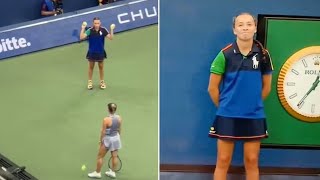 US Open star throws tantrum and gets loudly booed as ball girl left in disbelief [upl. by Itnahs]