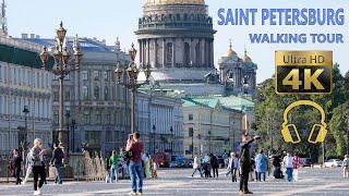 Saint Petersburg Walking Tour  Russia  4K 60fps🎧 City Walk With Real Ambient Sounds [upl. by Kalmick120]