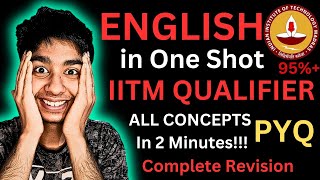 IIT Madras BS Data Science Qualifier English in One shot  Previous Year Questions  Full Revision [upl. by Utham]