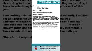 Approval Letter from College for Internship [upl. by Laughton]