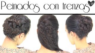 Peinados de trenzas  Hairdos with braids [upl. by Andria]