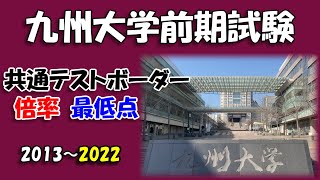 九州大学前期試験の共通テストボーダーや倍率、最低点まとめ【20132022】 [upl. by Rind]