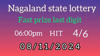 Fast Prize Last Digit 08112024 Nagaland State Lottery Target Nambar Lottery Sambad Target Nambar [upl. by Mighell]