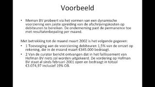 Voorzieningen boekhouden video 4 Voorziening debiteuren [upl. by Sharpe170]