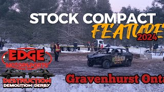 Gravenhurst 2024 Stock Compact Feature Demolition Derby [upl. by Tarttan]