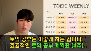 대학생 amp 직장인 토익 공부 계획표 토익 독학 가이드  공부 방향성 [upl. by Eniamahs190]