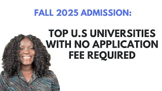 No Application fees required for Grad School application Applications fee waiver  Study Abroad [upl. by Sylvan]