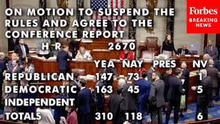 BREAKING House Votes To Pass National Defense Authorization Act From The Senate [upl. by Nnorahs]