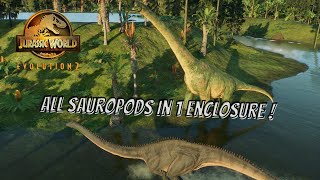 Shoving All The Sauropods in One Enclosure  Jurassic World Evolution 2 [upl. by Ailima]