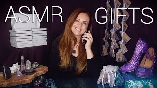 ASMR Gifts  The Whispers Showroom  Sequins Glitter Tapping [upl. by Anelle]