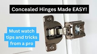 Concealed Hinges Made Easy [upl. by Mazur]