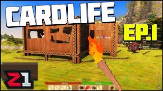 Minecraft Meets Cardboard Cardlife Gameplay Ep 1  Z1 Gaming [upl. by Ailla932]