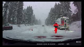 Lake Tahoe Driving in Snow February 4 2024 [upl. by Denn222]