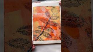 Botanical gel print monoprint gelpress printmaking gelplate gelplateprinting [upl. by Takakura48]