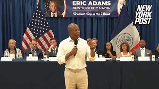 Mayor Adams warns migrant crisis will ‘destroy’ NYC rips Biden for failing to help [upl. by Valaree]