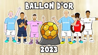 🏆THE BALLON DOR 2023🏆 Messi Haaland Mbappe [upl. by Garihc630]