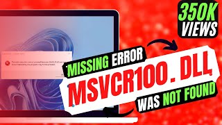 How To Fix MSVCR100dll is Missing from computer Error 💻 Windows 10117 💻 3264Bit [upl. by Ferreby620]