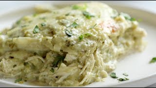 Roasted Tomatillo Enchilada Casserole [upl. by Ytissahc]