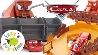 Disney Pixar Cars Toys  Escape from Frank Playset with Lightning McQueen Video [upl. by Lanam]