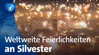 Silvesterfeierlichkeiten Die Welt begrüßt das Jahr 2024 [upl. by Prudence592]