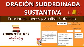 APRENDE a analizar oraciones SUBORDINADAS SUSTANTIVAS 🟥 sintaxis [upl. by Bernardina]