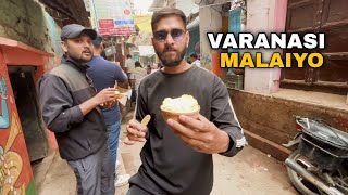 Varanasi Street Food  Banaras ki Famous Malaiyo😋 [upl. by Selfridge910]