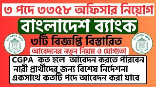 Bangladesh Bank 3 new Job Circular 2024 Senior Officer Officer General Officer cash AZ Circular [upl. by Tedie]