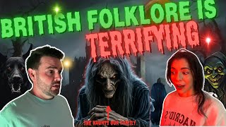 AMERICANS REACT TO 10 SCARY BRITISH FOLKLORES AND MYTHS amp SHARE REAL SCARY STORIES [upl. by Rollecnahc]