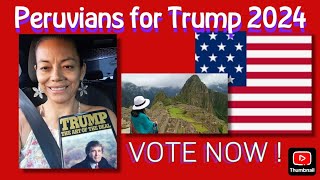 🚨 PERUVIANS for Donald Trump  trump vote peru election DonaldJTrumpforPresident [upl. by Kravits]