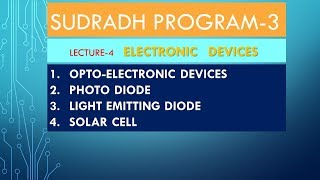 Solids and semiconductors Lecture 4  photo diode  LED  Solar cell [upl. by Oludoet]