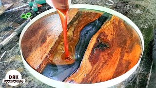 How to make Fire Lava Epoxy Table  Awesome ideas from Epoxy Resin  Amazing Woodworking Art [upl. by Siloam498]