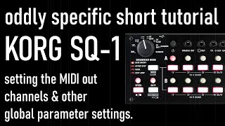 Korg SQ1  How to Set MIDI Channels An Oddly Specific Short Tutorial [upl. by Nommad972]