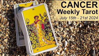 CANCER WEEKLY TAROT quotREASONS TO CELEBRATE A DIFFICULT EXPERIENCE COMPLETESquot July 15th to 21st 2024 [upl. by Clemence]