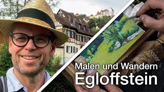 Wandern und Malen  Egloffstein in der Fränkischen Schweiz  PleinAir Malerei [upl. by Scharff]