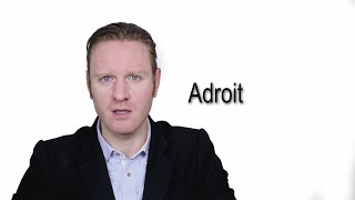 Adroit  Meaning  Pronunciation  Word World  Audio Video Dictionary [upl. by Adnomal]