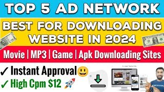 Top 5 Best Ad Network For Downloading Websites  Best Adsense Alternative Sites 2024  SmartHindi [upl. by Arvell]