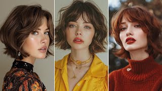 Wavy Shag Haircut 2024 Styles To Wear Short Bob Hair Chic Stacked Bob Haircuts Highlighted Bob With [upl. by Eittocs]