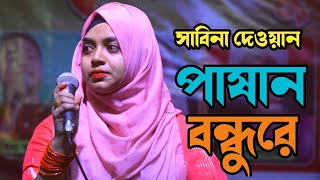 পাষান বন্ধুরে ভুল কইরাছি তোরে ভালবাসিয়া  pashan bondhu re  সাবিনা দেওয়ান এর গান  sabina dewan [upl. by Auhoj148]