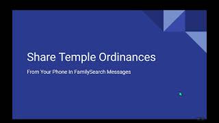 How to Share Temple Ordinances from the FamilySearch App [upl. by Charin]