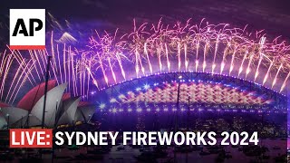 Sydney fireworks 2024 Watch Australia ring in the New Year [upl. by Ahseit]