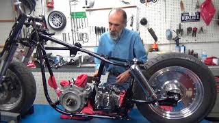 Harley Davidson Shovelhead Motor Installation [upl. by Mcclimans]